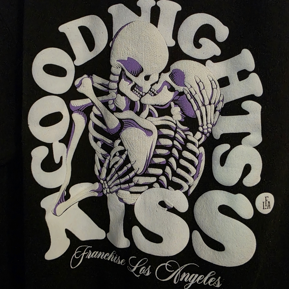 Black Hoodie with 'Kiss Me' Print